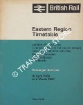Eastern Region Timetable - London (King's Cross, Liverpool Street & Fenchurch Street) (including suburban services), Eastern Counties, East Midlands, The North: Mainline Passenger Services, 18 April 1966 to 5 March 1967 by British Rail Eastern Region